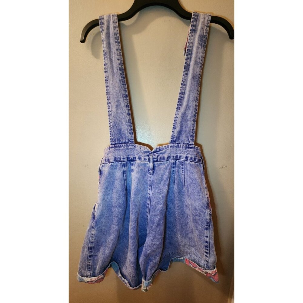 Ladies 90s Vintage Mission Bay Denim Overall Shorts Size 9 - Picture 4 of 4
